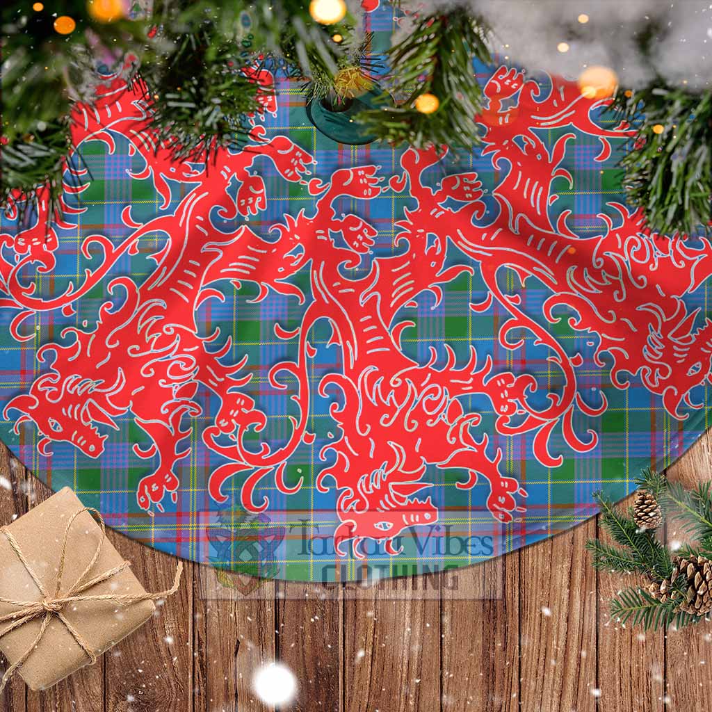 Tartan Vibes Clothing Ralston Tartan Christmas Tree Skirt Lion Rampant Style