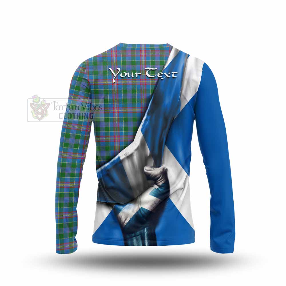 Tartan Vibes Clothing Ralston Tartan Long Sleeve T-Shirt with Family Crest Scotland Patriotic Style