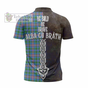Ralston Tartan Family Crest Zipper Polo Shirt Alba Gu Brath Be Brave Lion Ancient Style - Tartan Vibes Clothing
