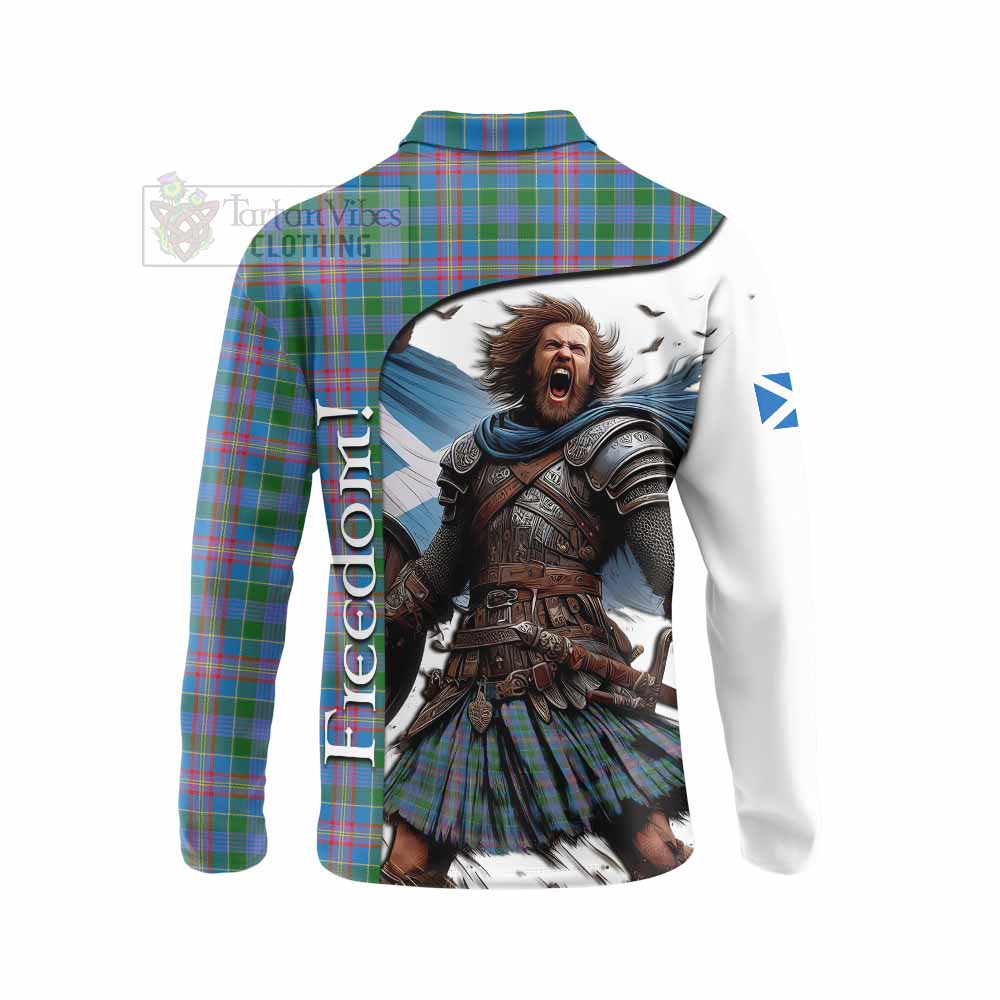 Tartan Vibes Clothing Ralston Crest Tartan Long Sleeve Polo Shirt Inspired by the Freedom of Scottish Warrior