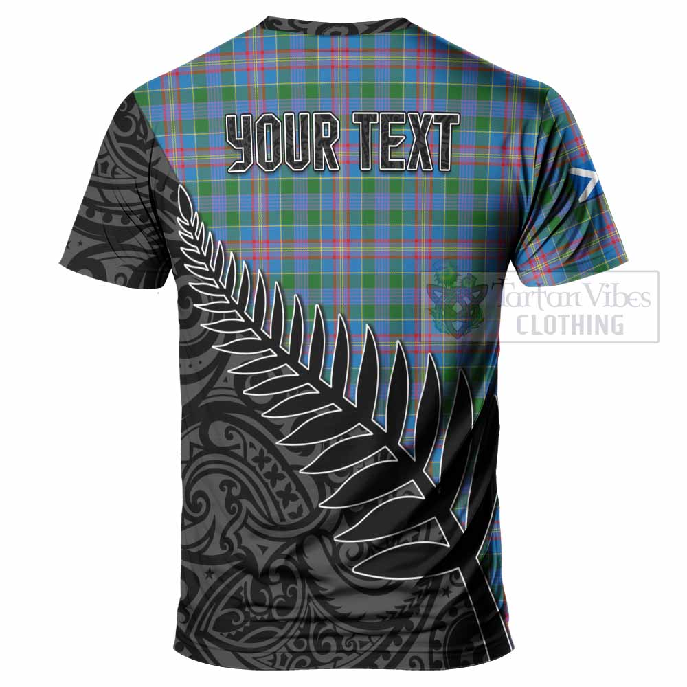 Tartan Vibes Clothing Ralston Crest Tartan T-Shirt with New Zealand Silver Fern Half Style