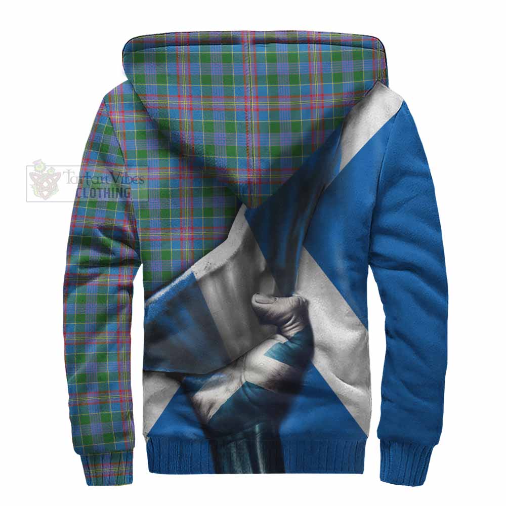 Tartan Vibes Clothing Ralston Tartan Sherpa Hoodie with Family Crest Scotland Patriotic Style