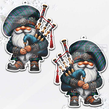 Ralston Tartan Bagpiper Gnome Christmas Ornament