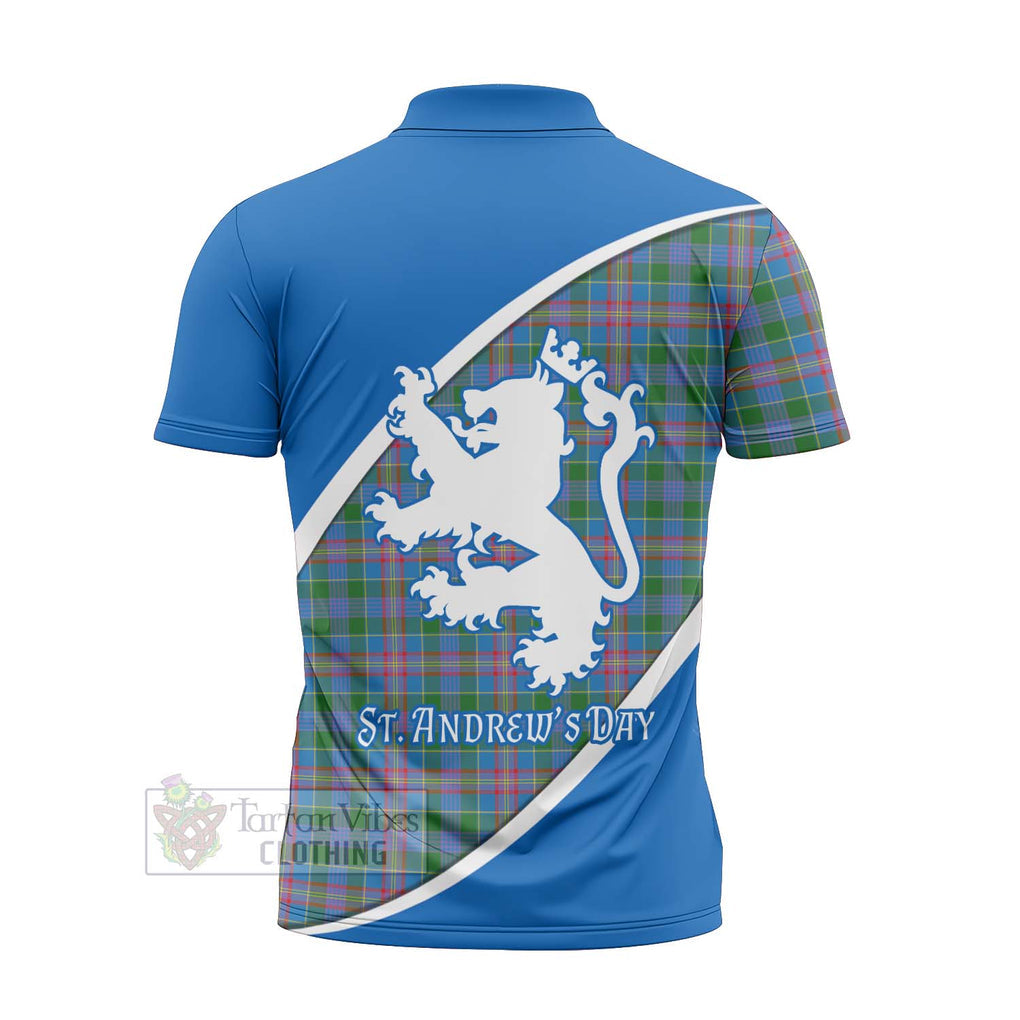 Tartan Vibes Clothing Ralston Family Crest Tartan Zipper Polo Shirt Celebrate Saint Andrew's Day in Style