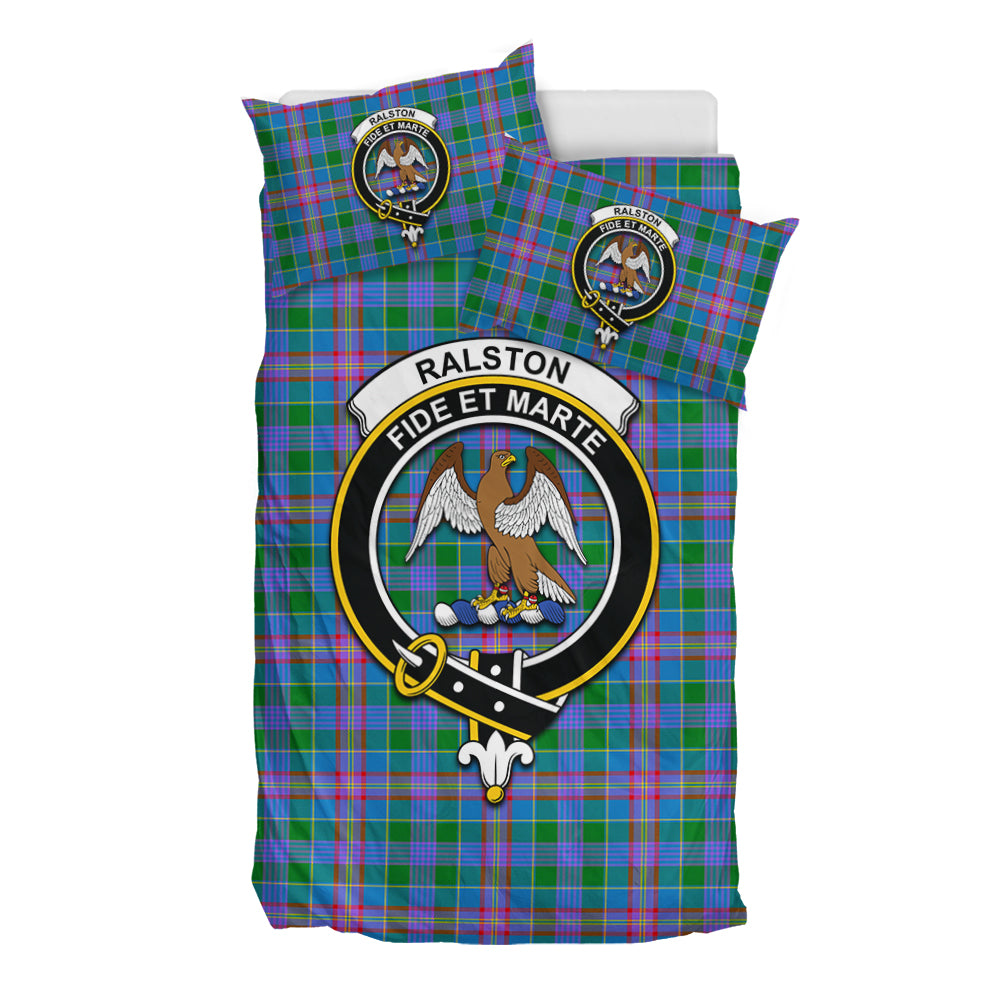 Ralston Tartan Bedding Set with Family Crest - Tartan Vibes Clothing