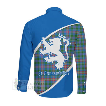 Ralston Family Crest Tartan Long Sleeve Button Shirt Celebrate Saint Andrew's Day in Style