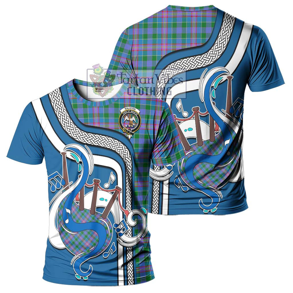 Ralston Tartan T-Shirt with Epic Bagpipe Style - Tartanvibesclothing Shop