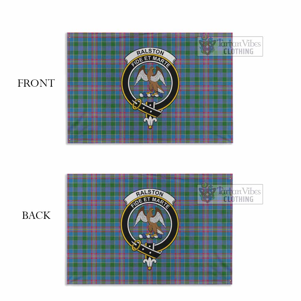 Tartan Vibes Clothing Ralston Tartan House Flag with Family Crest