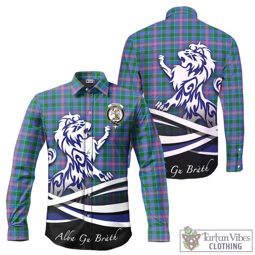 ralston-tartan-long-sleeve-button-up-shirt-with-alba-gu-brath-regal-lion-emblem