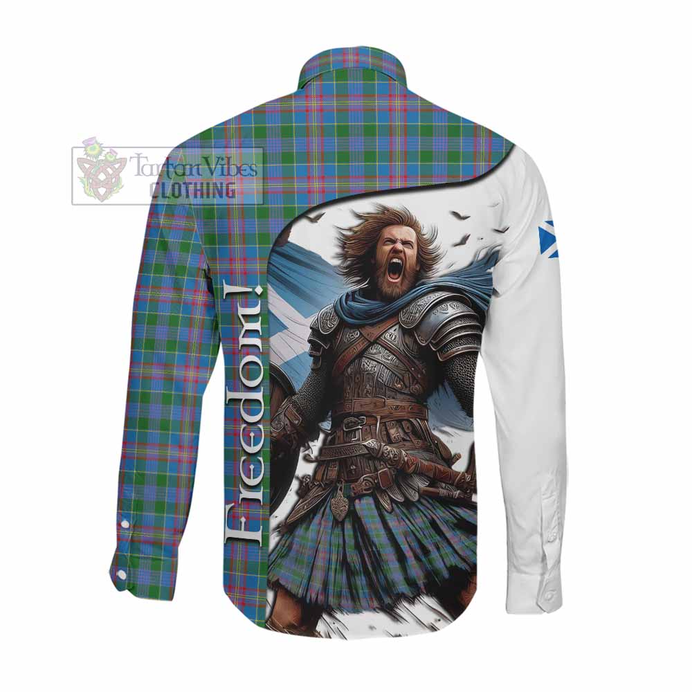 Tartan Vibes Clothing Ralston Crest Tartan Long Sleeve Button Shirt Inspired by the Freedom of Scottish Warrior