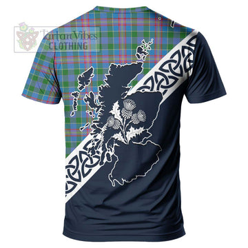 Ralston Tartan T-Shirt Featuring Thistle and Scotland Map