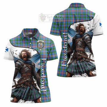 Ralston Crest Tartan Women's Polo Shirt Inspired by the Freedom of Scottish Warrior