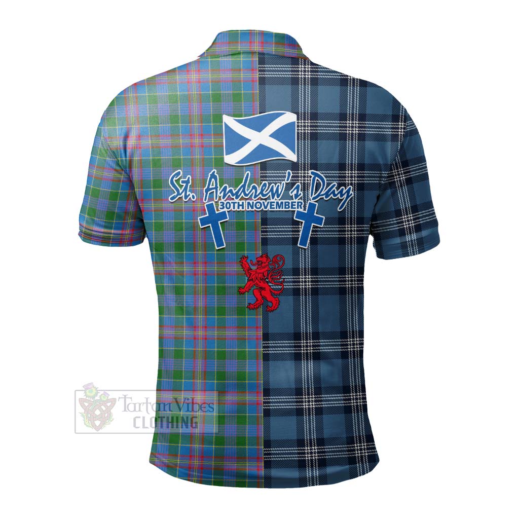 Ralston Tartan Polo Shirt Happy St. Andrew's Day Half Tartan Style - Tartan Vibes Clothing