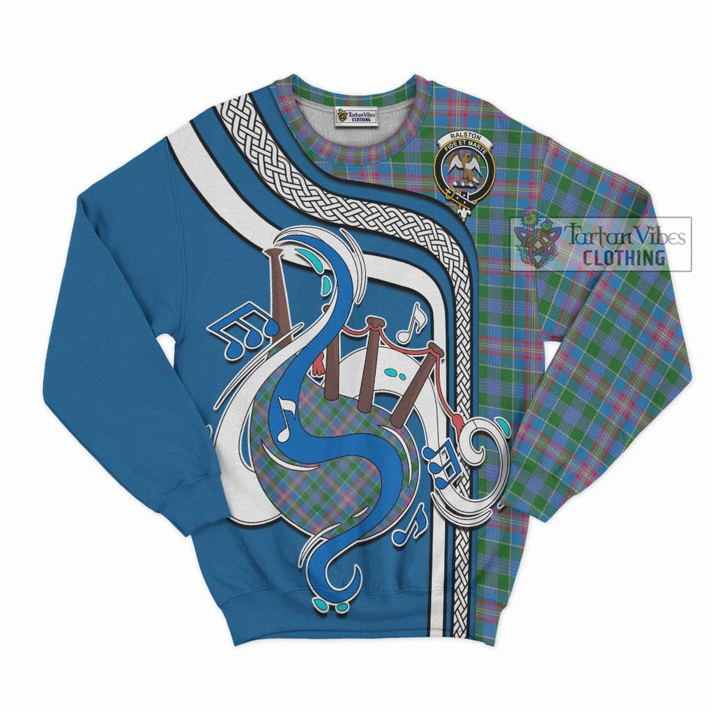 Tartan Vibes Clothing Ralston Tartan Sweatshirt with Epic Bagpipe Style