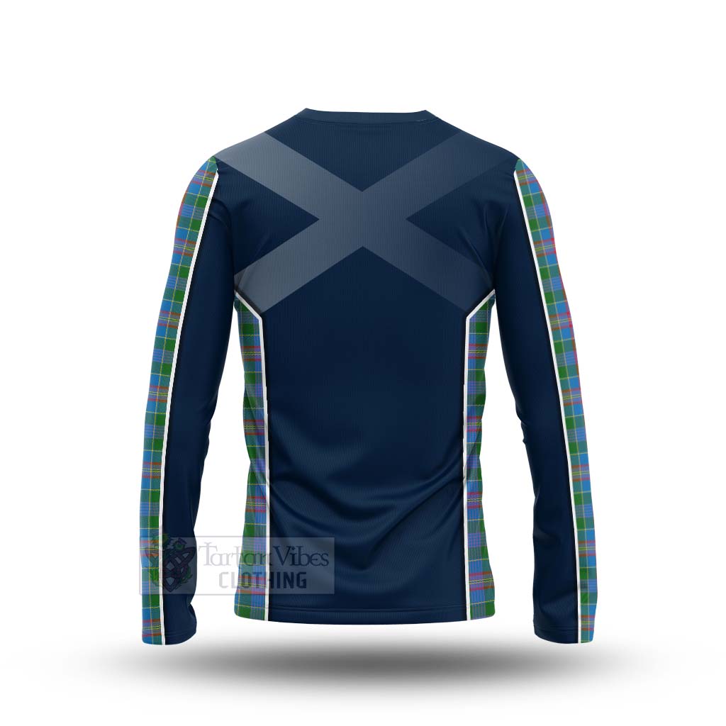 Tartan Vibes Clothing Ralston Tartan Long Sleeve T-Shirt with Family Crest and Scottish Thistle Vibes Sport Style