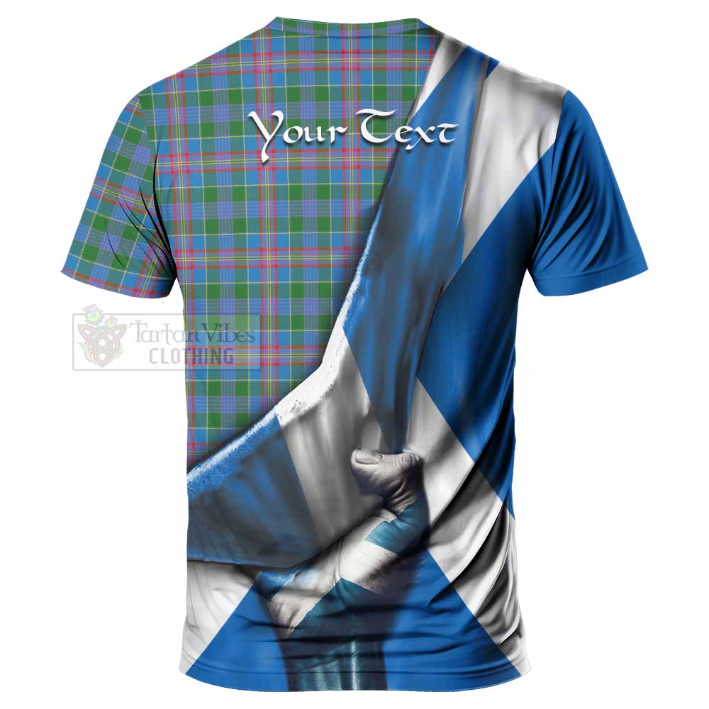 Tartan Vibes Clothing Ralston Tartan T-Shirt with Family Crest Scotland Patriotic Style