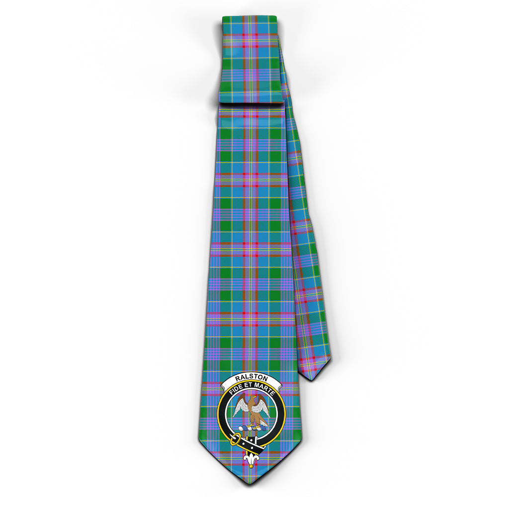 Ralston Tartan Classic Necktie with Family Crest - Tartan Vibes Clothing