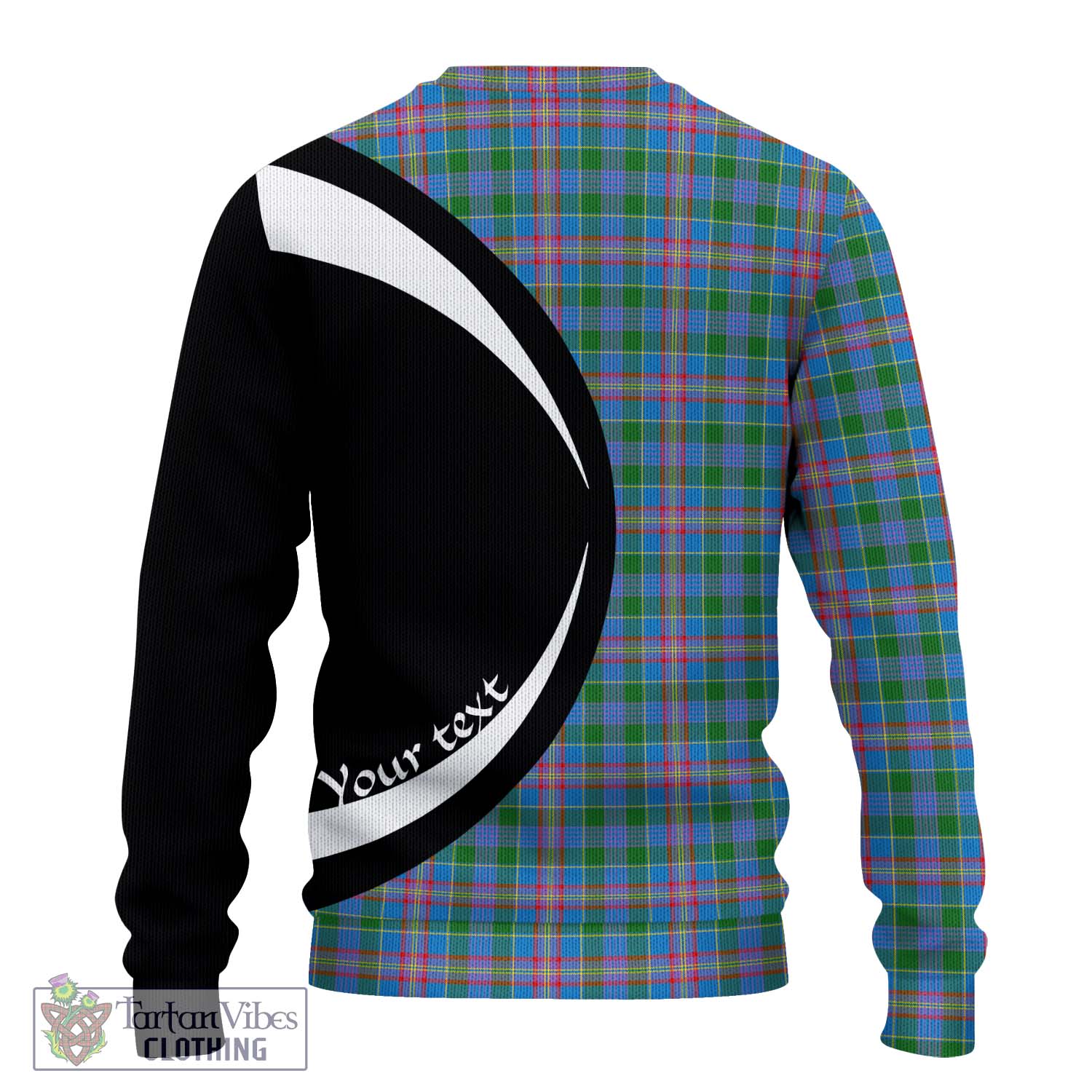 Ralston Tartan Knitted Sweater with Family Crest Circle Style - Tartan Vibes Clothing