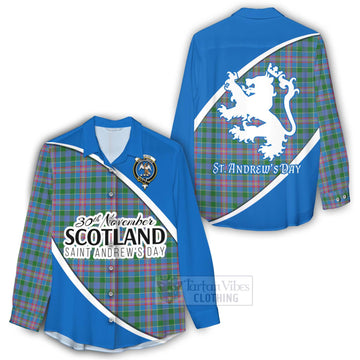 Ralston Family Crest Tartan Women's Casual Shirt Celebrate Saint Andrew's Day in Style