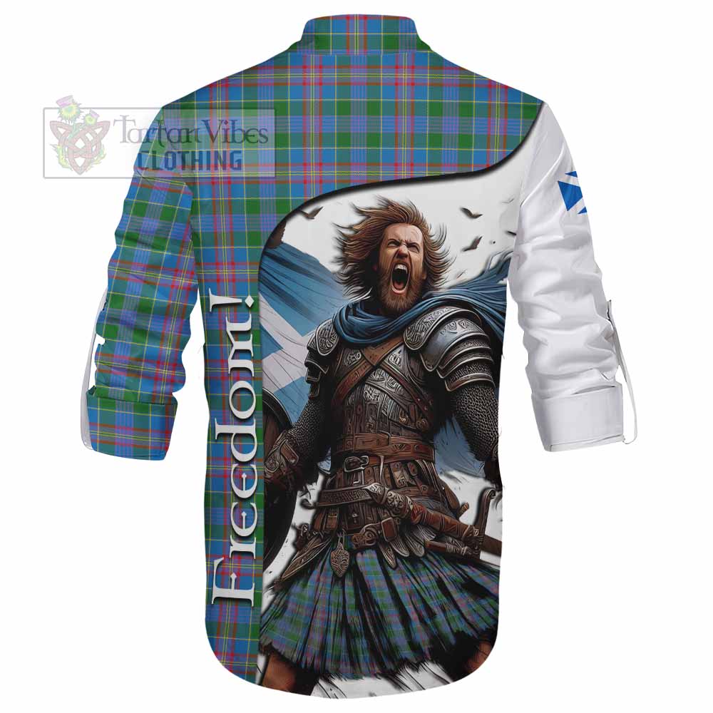 Tartan Vibes Clothing Ralston Crest Tartan Ghillie Kilt Shirt Inspired by the Freedom of Scottish Warrior