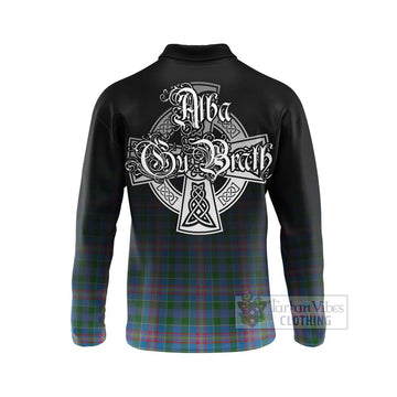 Ralston Tartan Long Sleeve Polo Shirt Featuring Alba Gu Brath Family Crest Celtic Inspired