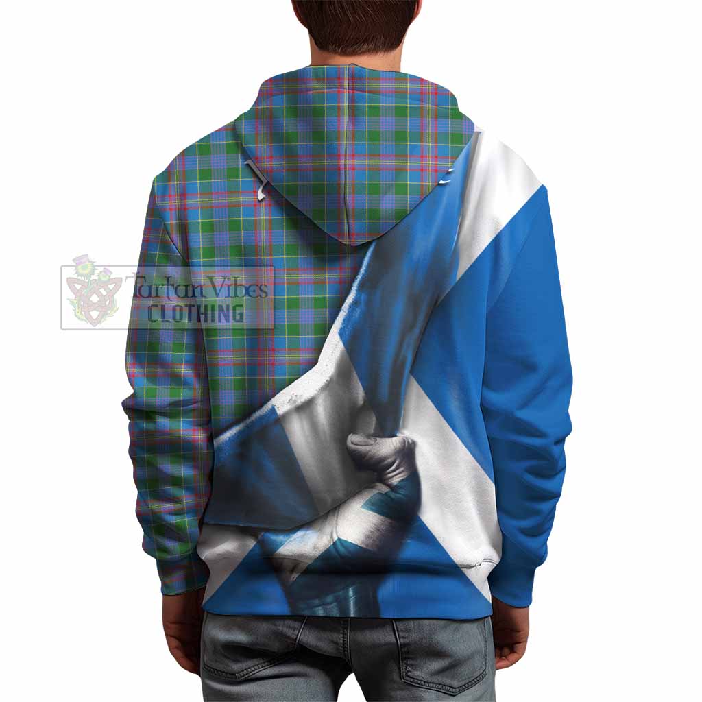 Tartan Vibes Clothing Ralston Tartan Hoodie with Family Crest Scotland Patriotic Style