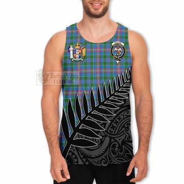 Ralston Crest Tartan Men's Tank Top with New Zealand Silver Fern Half Style