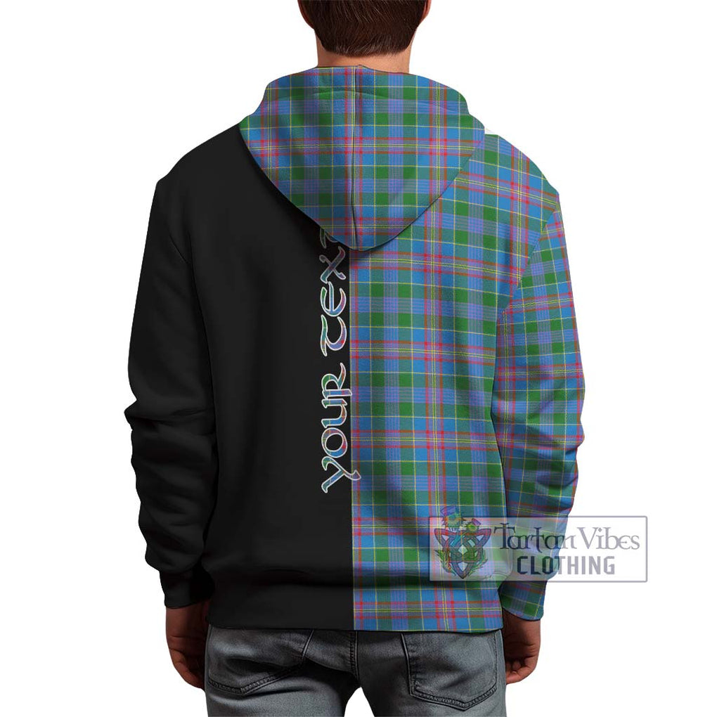 Ralston Tartan Hoodie with Family Crest and Half Of Me Style - Tartanvibesclothing Shop