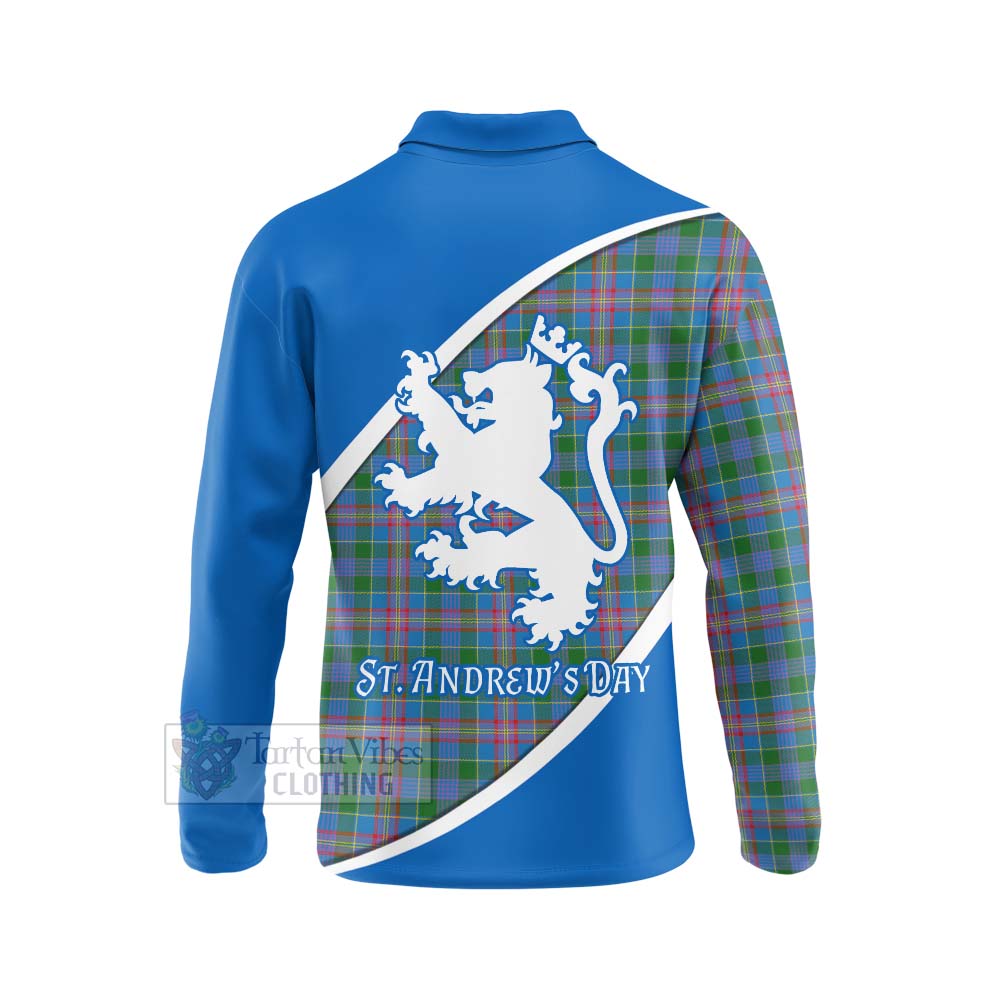 Tartan Vibes Clothing Ralston Family Crest Tartan Long Sleeve Polo Shirt Celebrate Saint Andrew's Day in Style