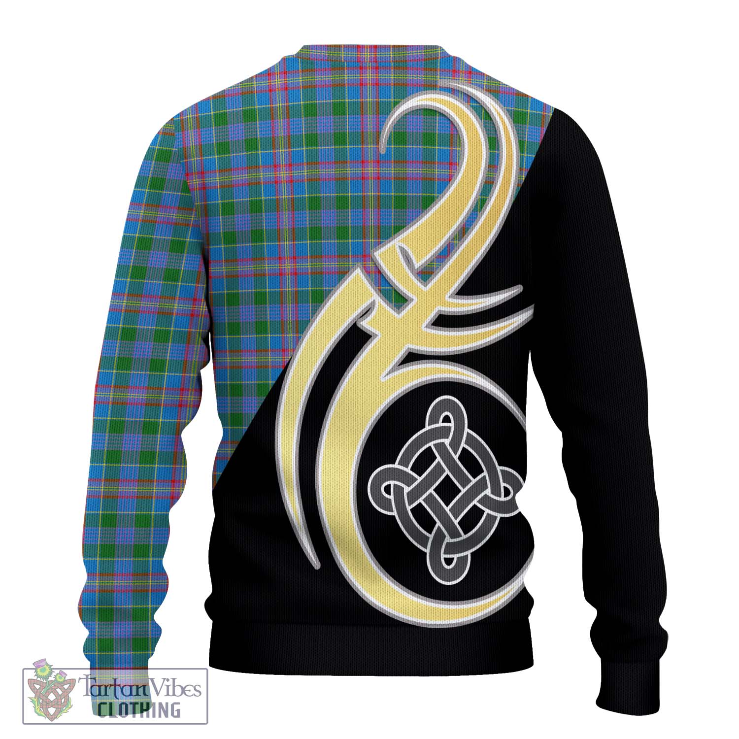 Ralston Tartan Knitted Sweater with Family Crest and Celtic Symbol Style - Tartan Vibes Clothing