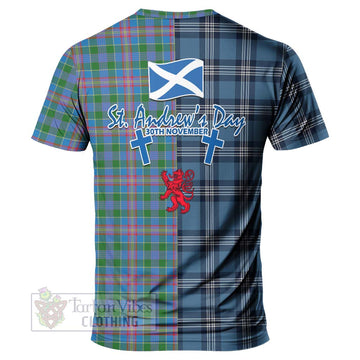 Ralston Tartan T-Shirt Happy St. Andrew's Day Half Tartan Style