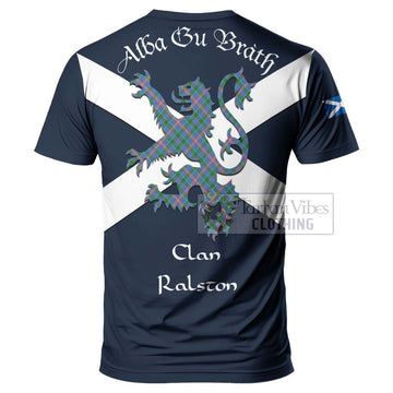 Ralston Tartan Lion Rampant T-Shirt Proudly Display Your Heritage with Alba Gu Brath and Clan Name