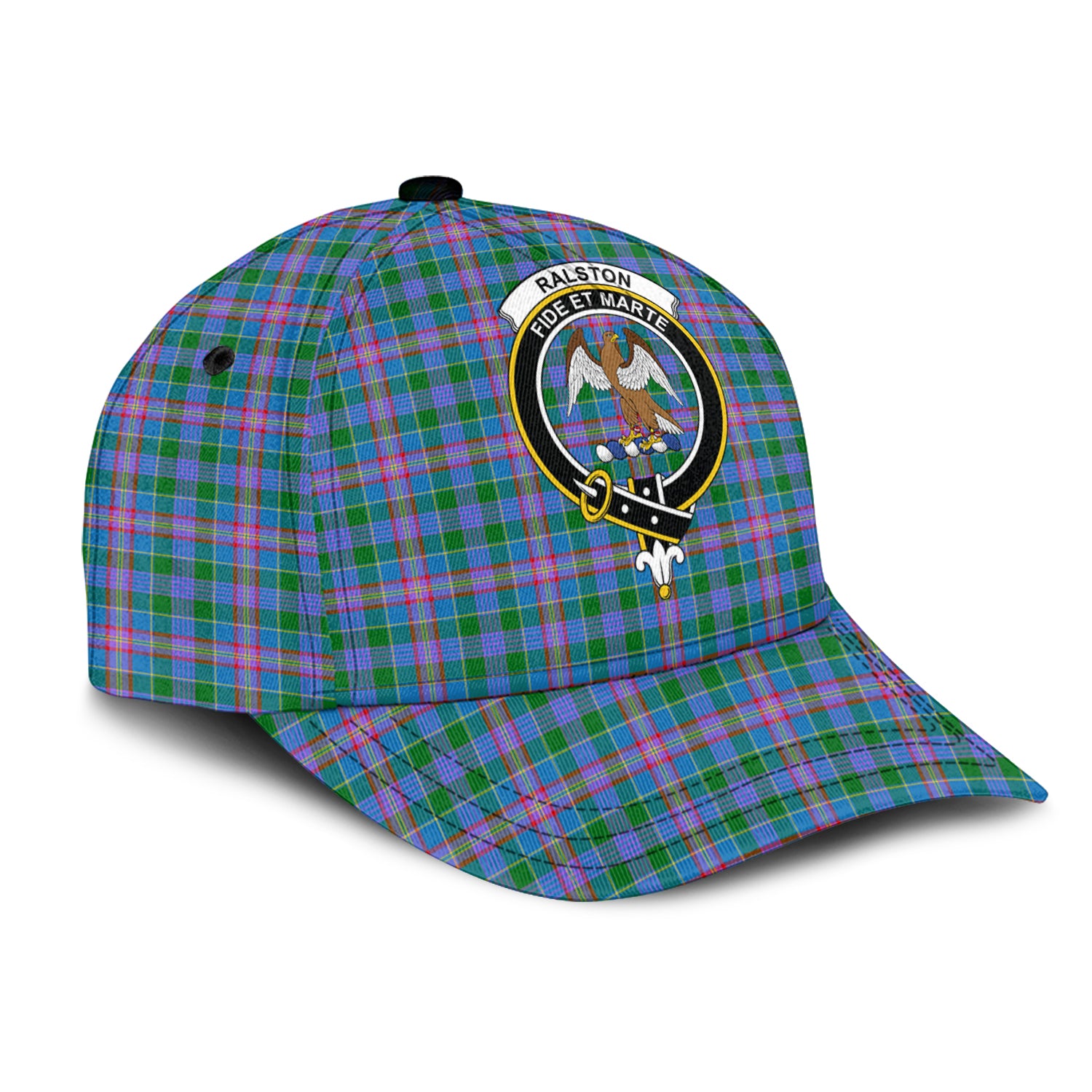 Ralston Tartan Classic Cap with Family Crest - Tartan Vibes Clothing