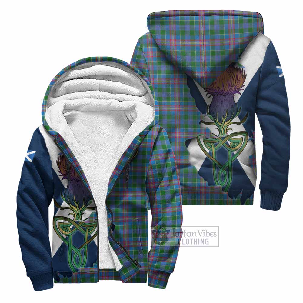 Ralston Tartan Family Crest Sherpa Hoodie Scottish Thistle Celtic Inspired Unisex - Tartan Vibes Clothing
