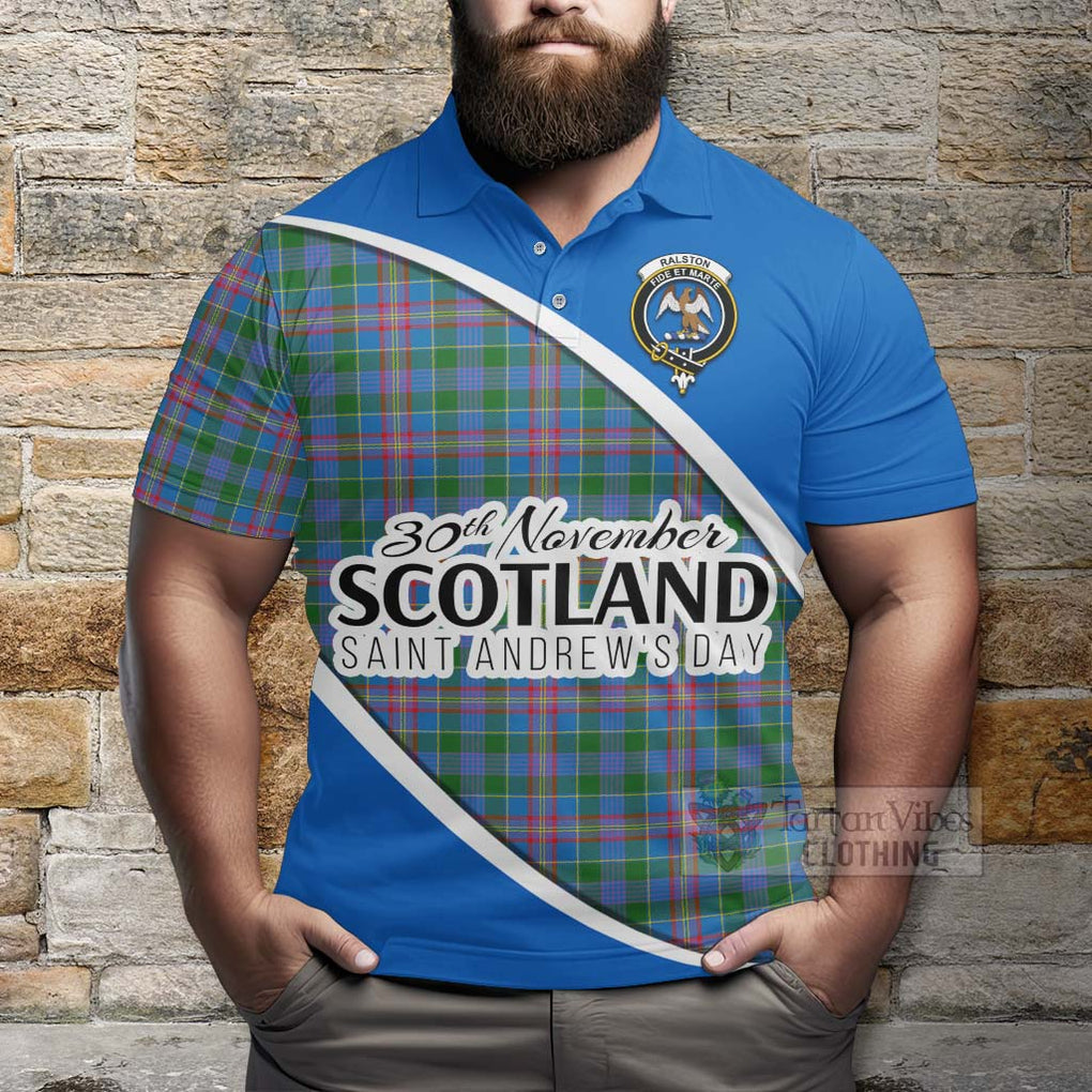 Tartan Vibes Clothing Ralston Family Crest Tartan Polo Shirt Celebrate Saint Andrew's Day in Style