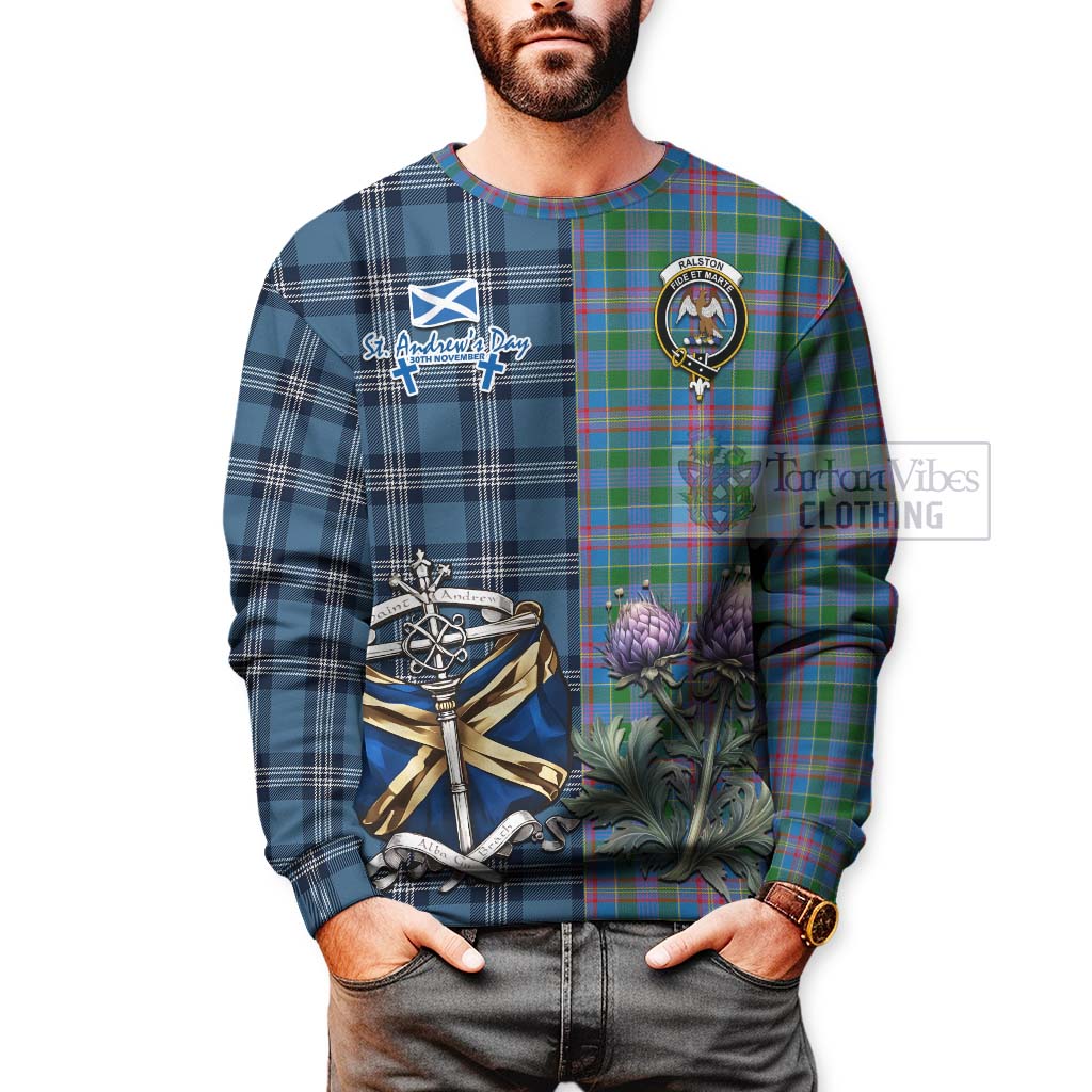 Tartan Vibes Clothing Ralston Tartan Sweatshirt Happy St. Andrew's Day Half Tartan Style