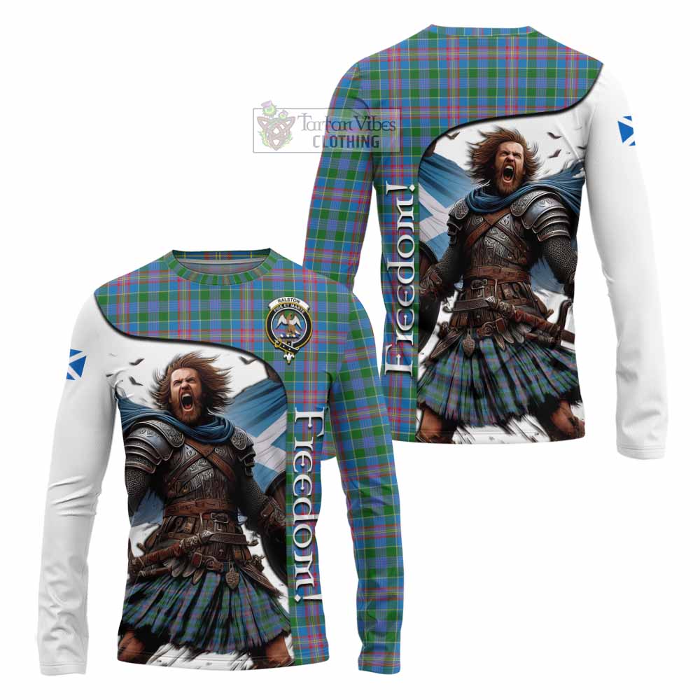 Tartan Vibes Clothing Ralston Crest Tartan Long Sleeve T-Shirt Inspired by the Freedom of Scottish Warrior