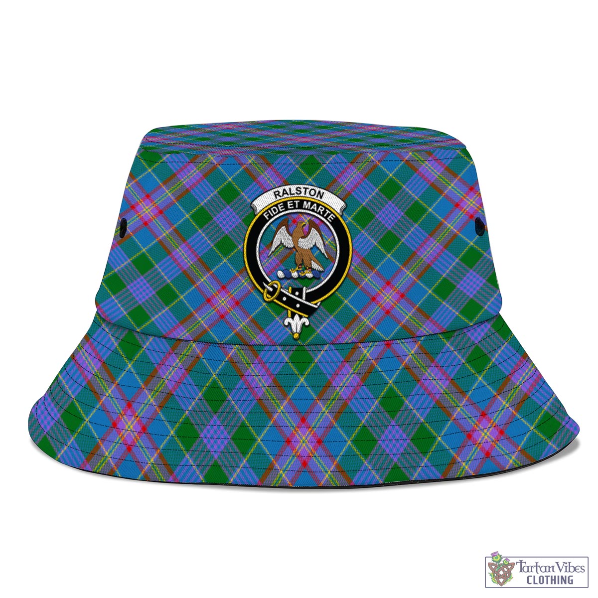 Tartan Vibes Clothing Ralston Tartan Bucket Hat with Family Crest