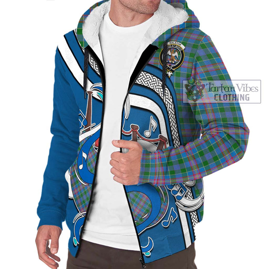 Ralston Tartan Sherpa Hoodie with Epic Bagpipe Style Unisex - Tartanvibesclothing Shop