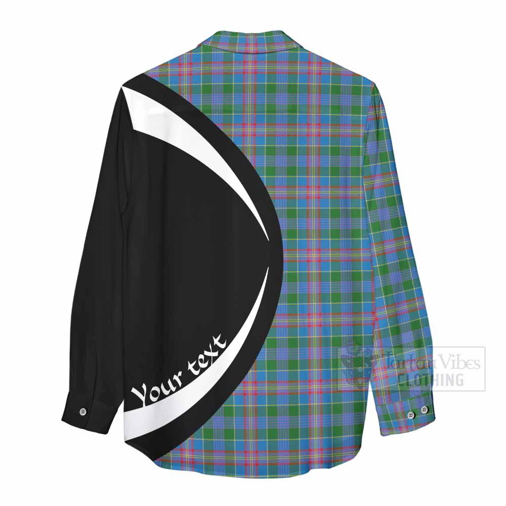 Tartan Vibes Clothing Ralston Tartan Women's Casual Shirt with Family Crest Circle Style