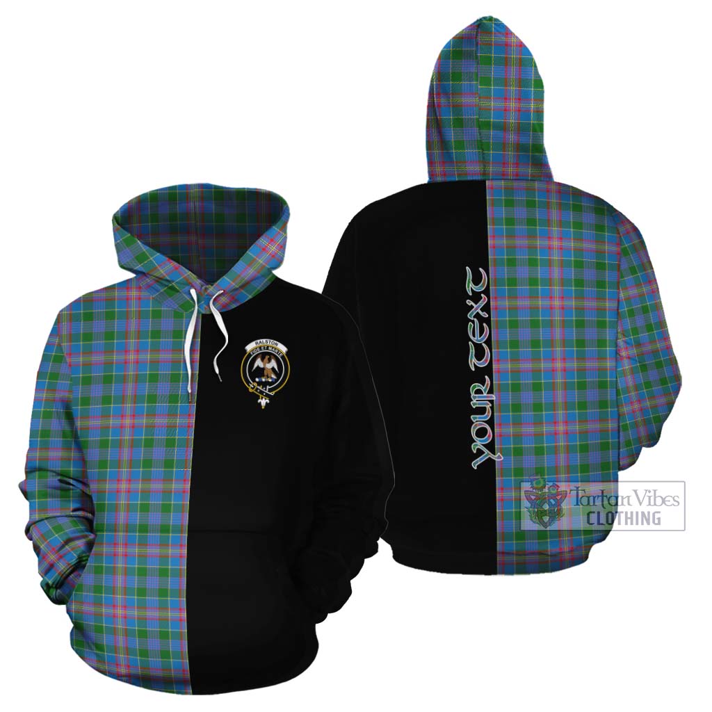 Tartan Vibes Clothing Ralston Tartan Cotton Hoodie with Family Crest and Half Of Me Style