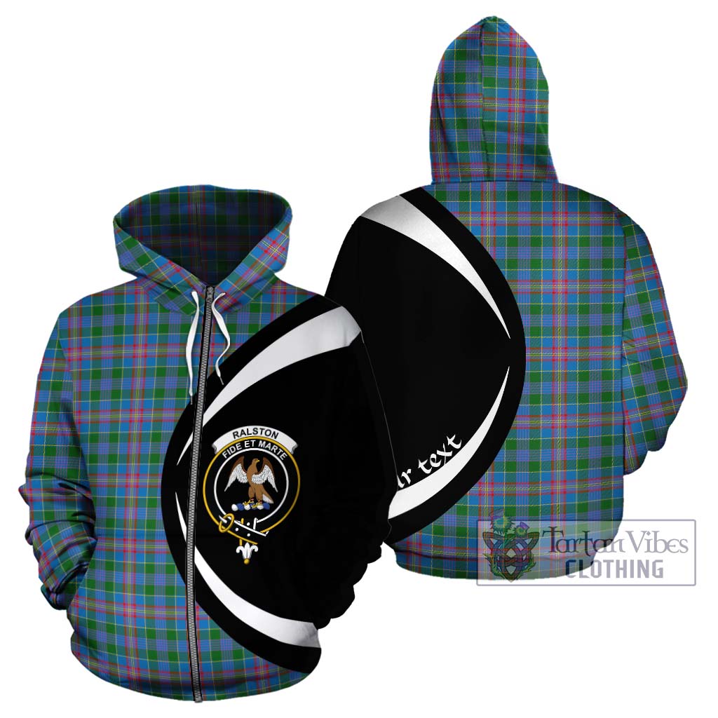 Ralston Tartan Hoodie with Family Crest Circle Style - Tartan Vibes Clothing