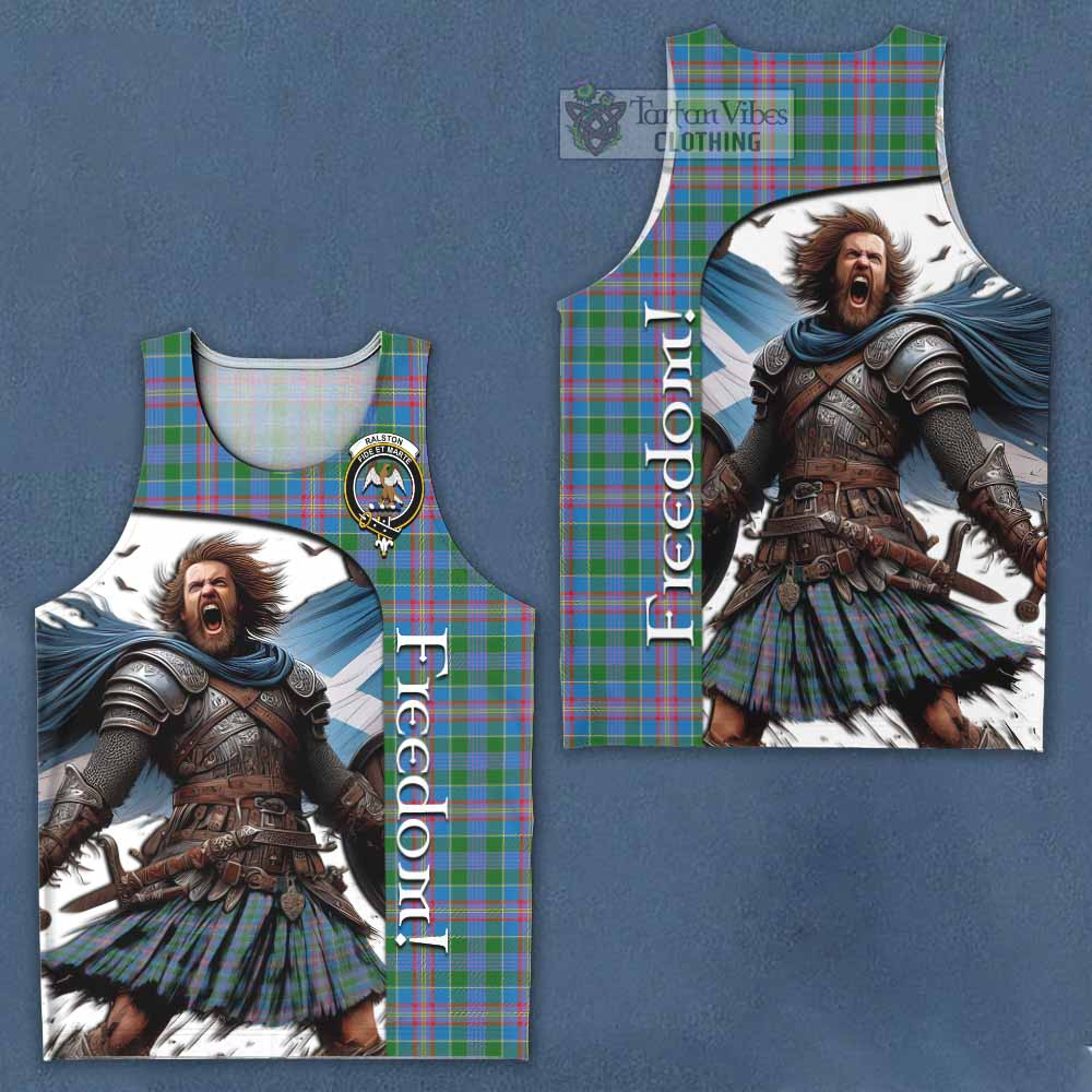 Tartan Vibes Clothing Ralston Crest Tartan Men's Tank Top Inspired by the Freedom of Scottish Warrior