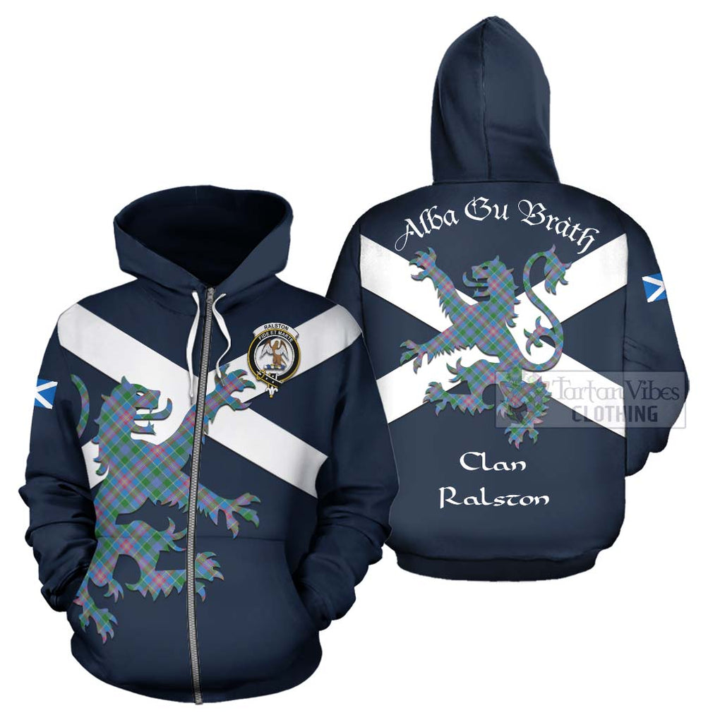 Tartan Vibes Clothing Ralston Tartan Lion Rampant Hoodie – Proudly Display Your Heritage with Alba Gu Brath and Clan Name