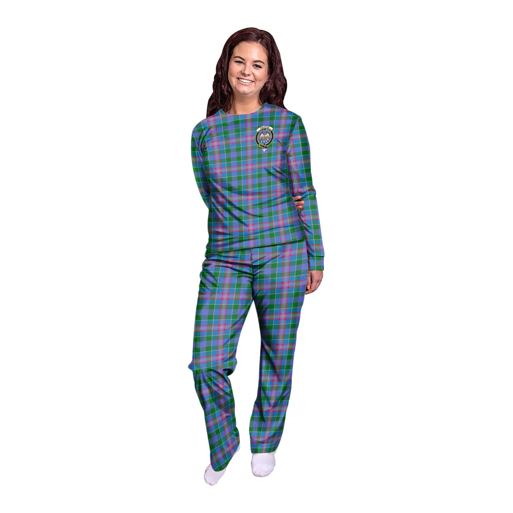 Ralston Tartan Pajamas Family Set with Family Crest - Tartanvibesclothing