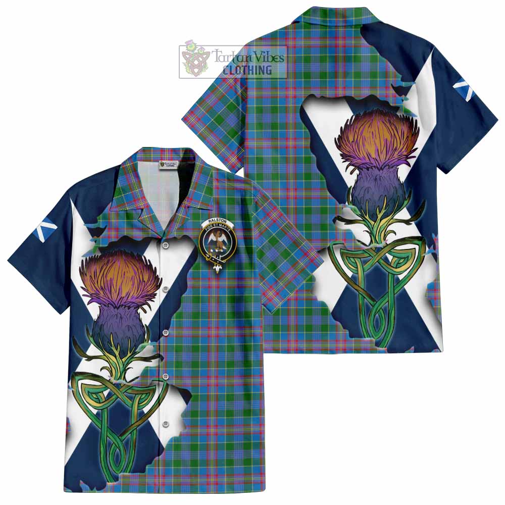 Ralston Tartan Family Crest Hawaiian Shirt Scottish Thistle Celtic Inspired - Tartan Vibes Clothing