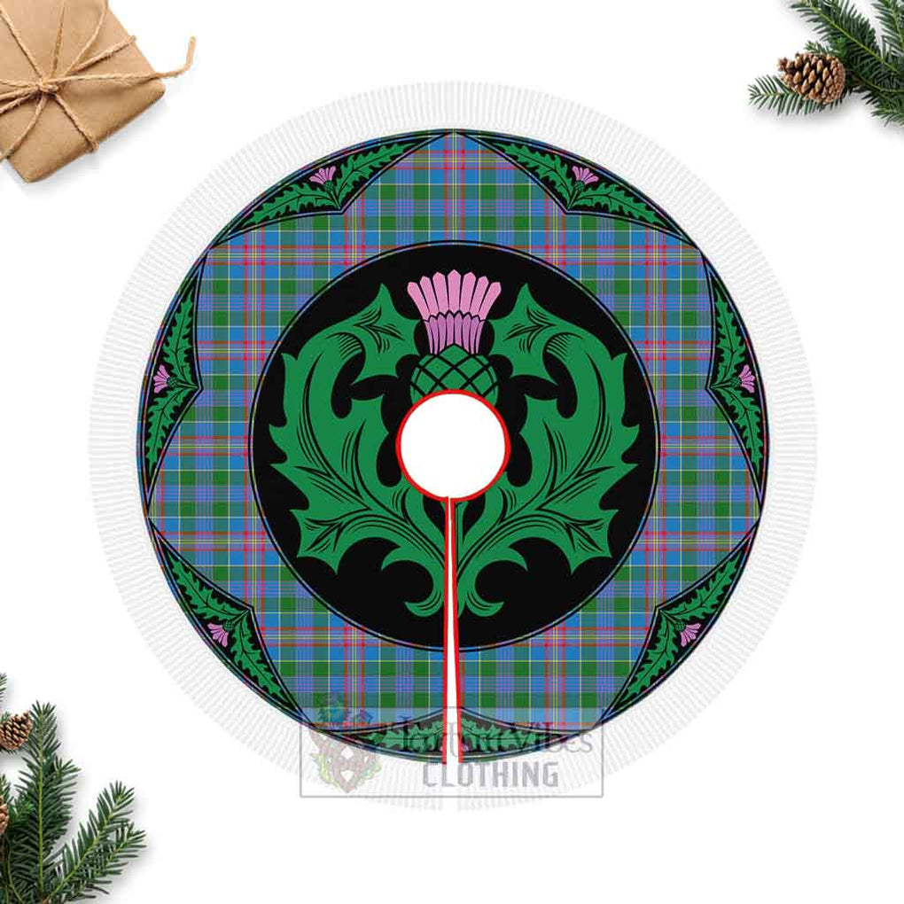 Tartan Vibes Clothing Ralston Tartan Christmas Tree Skirt Scottish Thistle Style