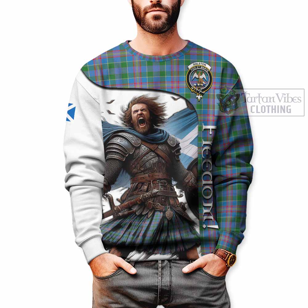 Tartan Vibes Clothing Ralston Crest Tartan Sweatshirt Inspired by the Freedom of Scottish Warrior