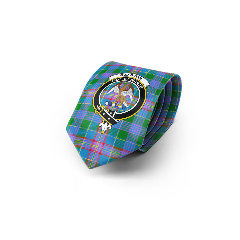 Ralston Tartan Classic Necktie with Family Crest - Tartan Vibes Clothing