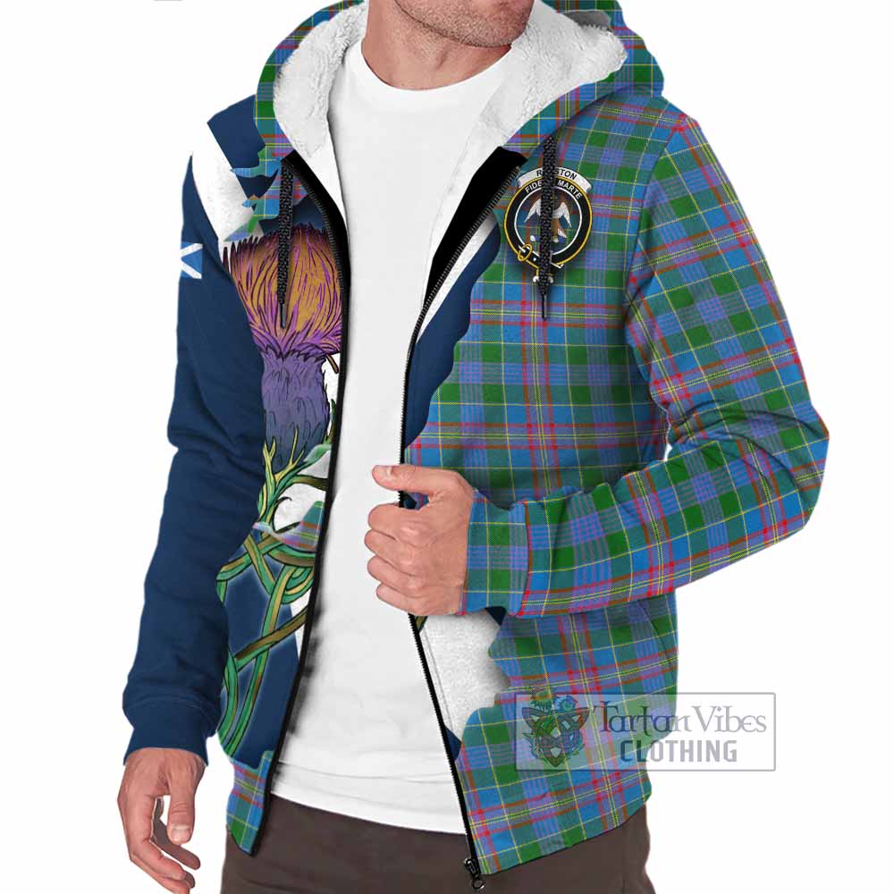 Ralston Tartan Family Crest Sherpa Hoodie Scottish Thistle Celtic Inspired - Tartan Vibes Clothing